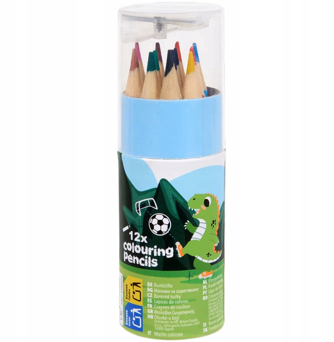 Kleine Kleurpotloden Set met Slijper - 12 stuks