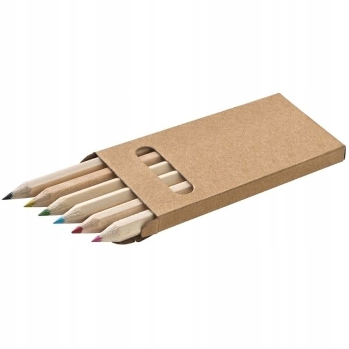 Mini Houten Potloden Bruin - 6 stuks