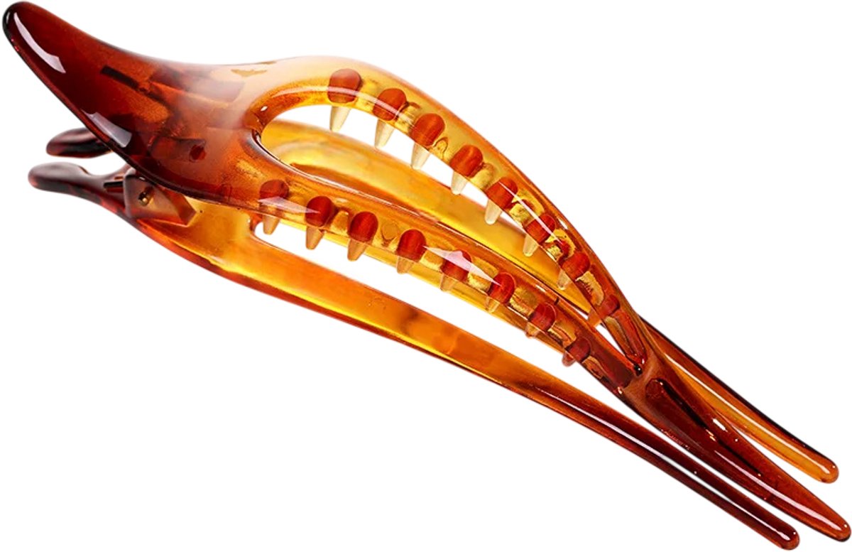 Grote Haarclip Dames en Meisjes – Bloem Haarspeld van Acryl, Haar Klauwclip, Eendenbek Haarclip, Haaraccessoire voor Paardenstaart en Haarstyling - bruin 2