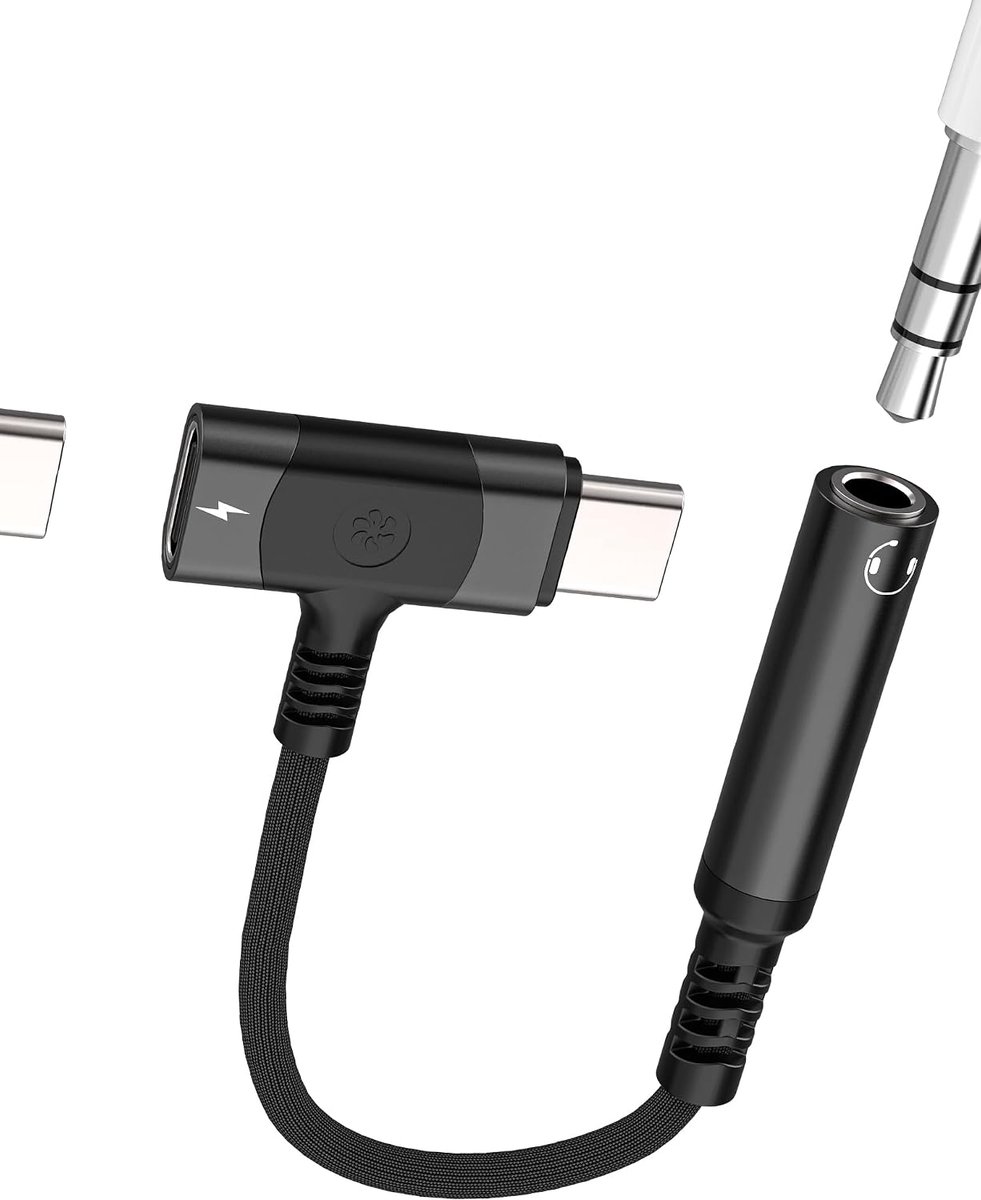 Adapter USB C naar 3,5 mm jack voor iPhone 17 16 15 Pro Max kabel dubbele aansluiting hoofdtelefoon audio en - ShopVlot