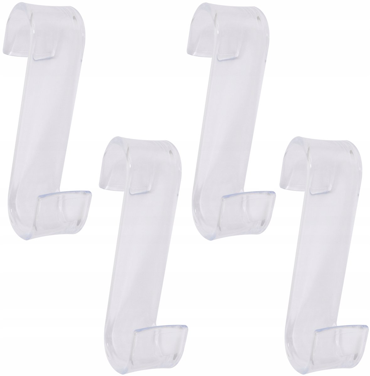 4x transparante badkamerhaken - radiatorhanger voor handhelds