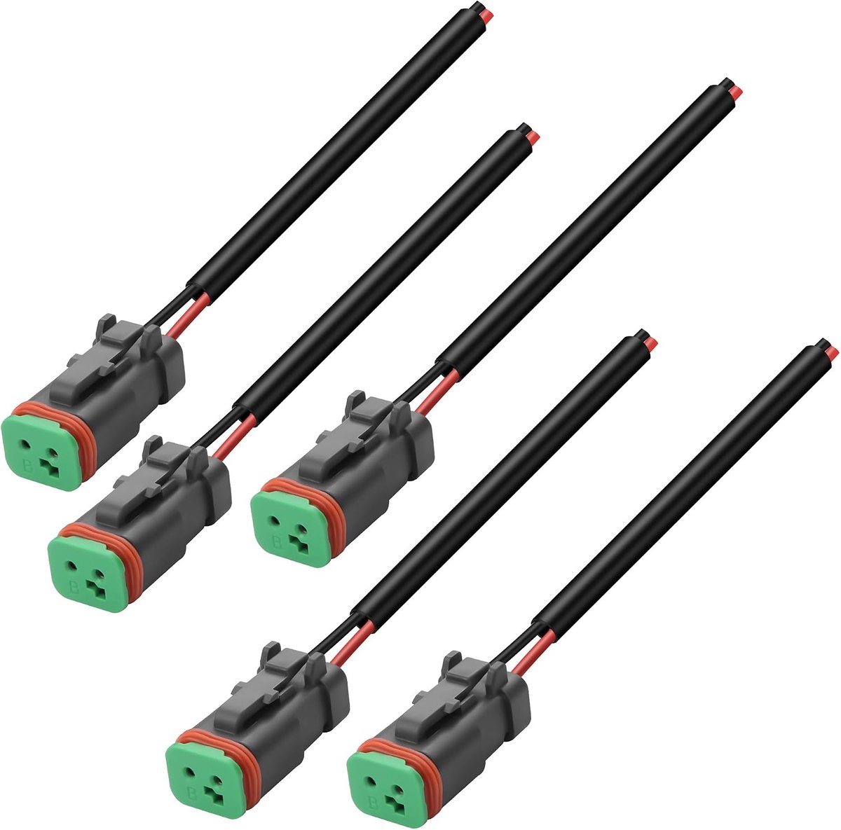 XMSJSIY 2 Pin DT Connector, Waterproof 2 Wire Connector, Car, DT Connector, Plug, Wiring Harness, 2 Pin Pigtail Cable - ShopVlot