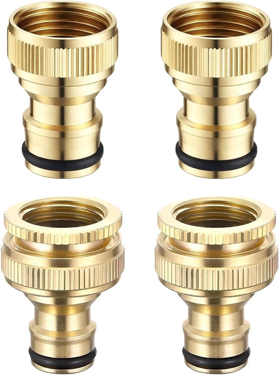 Universele messing slangaansluiting voor tuinslangen 1/2 inch en 3/4 inch snelkoppeling voor buitenirrigatie - ShopVlot