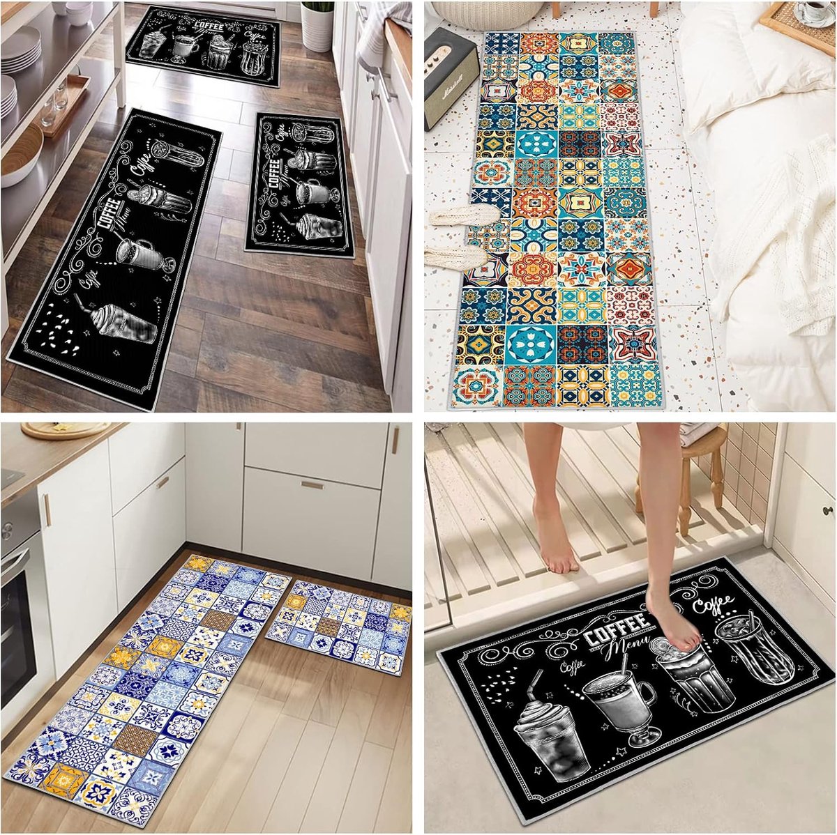 Keukenmatten set van 2 - Antislip en wasbaar - Comfortabele vloermatten - Ideaal voor keuken en bureau - ShopVlot