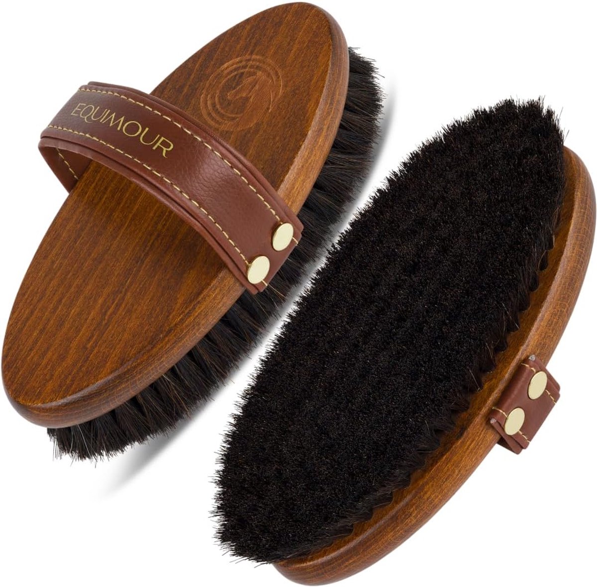 horse hair hair - wooden brush with 100% natural hair - Thorough grooming & natural shine - ShopVlot