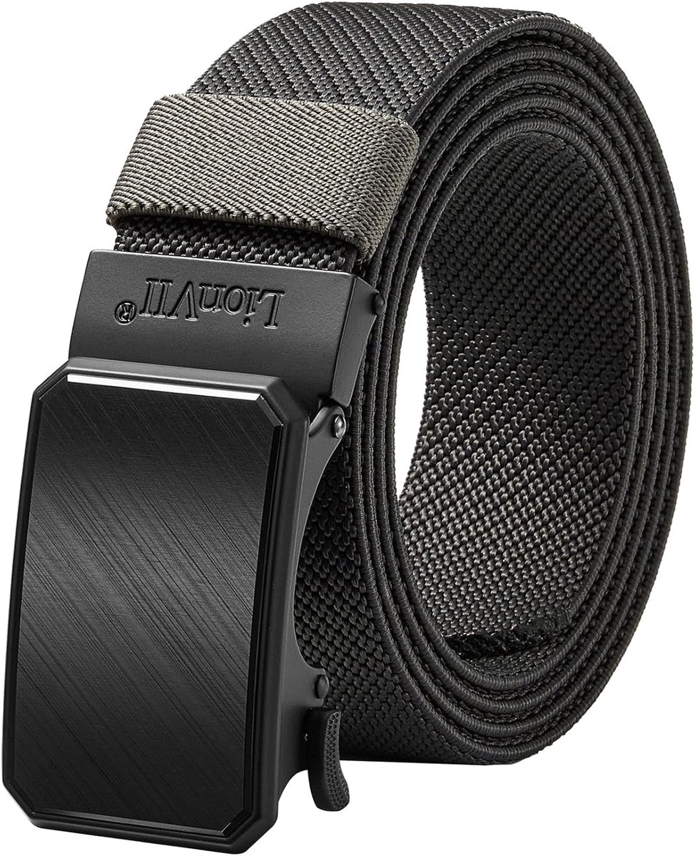 LionVII Elastic Belt with Automatic Buckle, Men's Work Belt for Waist Size 75-125cm(28-49") - ShopVlot