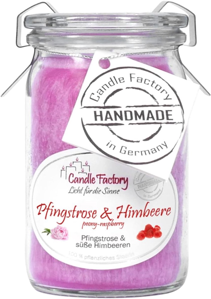 Candle Factory Baby Jumbo Scented Candle Made of Vegetable Stearin in Heat Resistant Glass by Weck®, Up to 20 Hours - ShopVlot