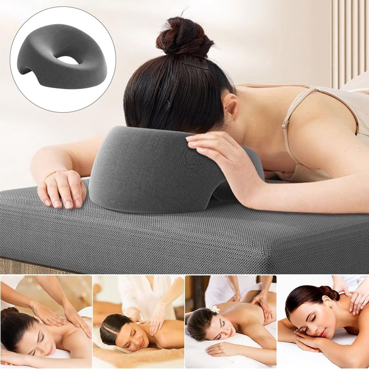 Geschikt voor Schoonheidsgezichtskussen‑gezichtskussen massagetafel‑traagschuim kussen‑buiklig slaapkussen