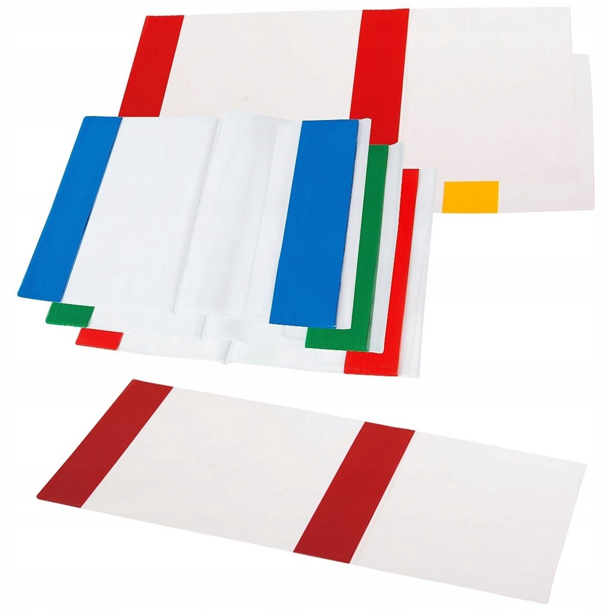 PVC A5 Notitieboekhoezen met Verstelbare Kleurenflappen - 10 Stuks