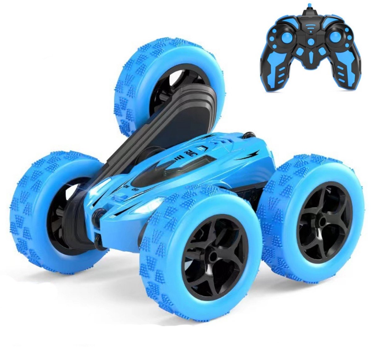 4WD Stunt RC Auto – 360° Rotatie – Offroad Radiografische Auto met LED – 2.4GHz Afstandsbediening – Cadeau voor Kinderen van 6-12 Jaar – Robuuste Wielen