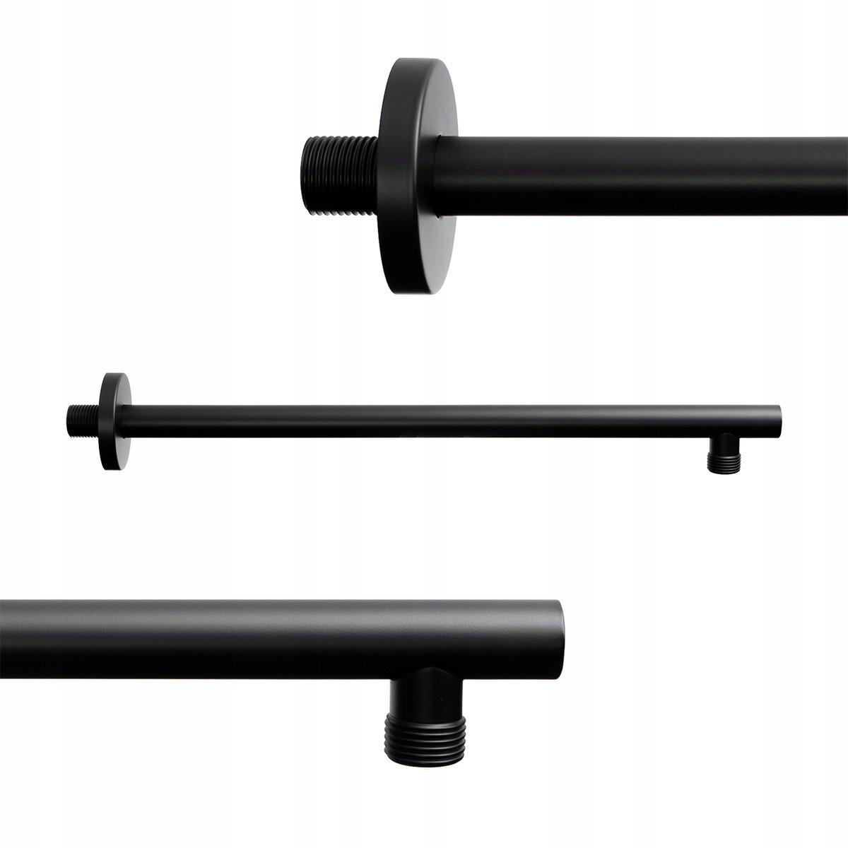 Sannit INEA Zwart Inbouw Douchearm 40cm Mat Zwart