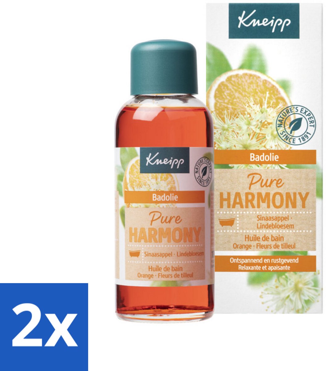 2 x Kneipp - Badolie - Oranje lindebloesem - 100 ml - Kneipp Badolie - Badolie Oranje - Lindebloesem Badolie - Ontspannende Badolie - Aromatherapie Bad