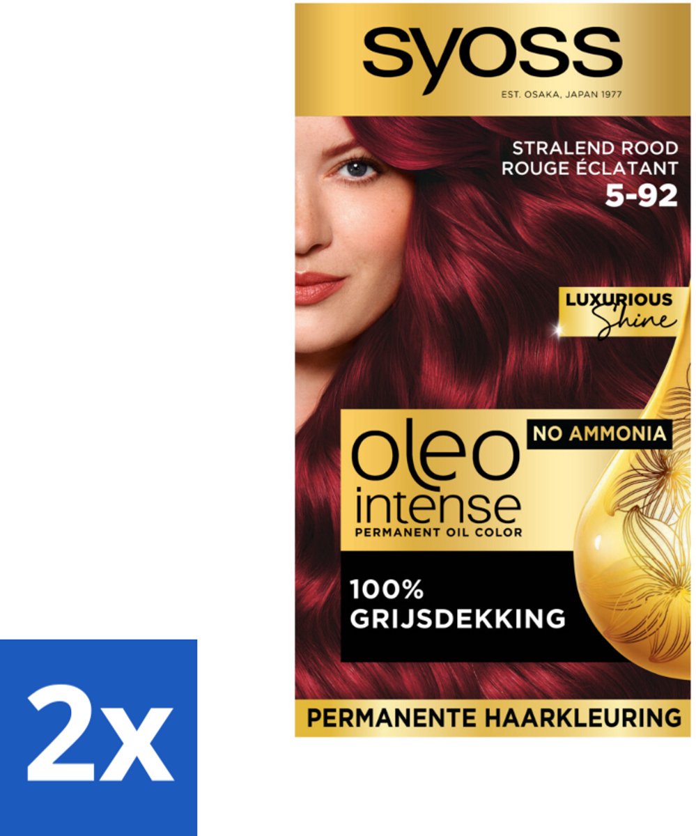 Syoss Oleo Intense - Haarverf - 5-92 - Stralend Rood - 115ml x 2