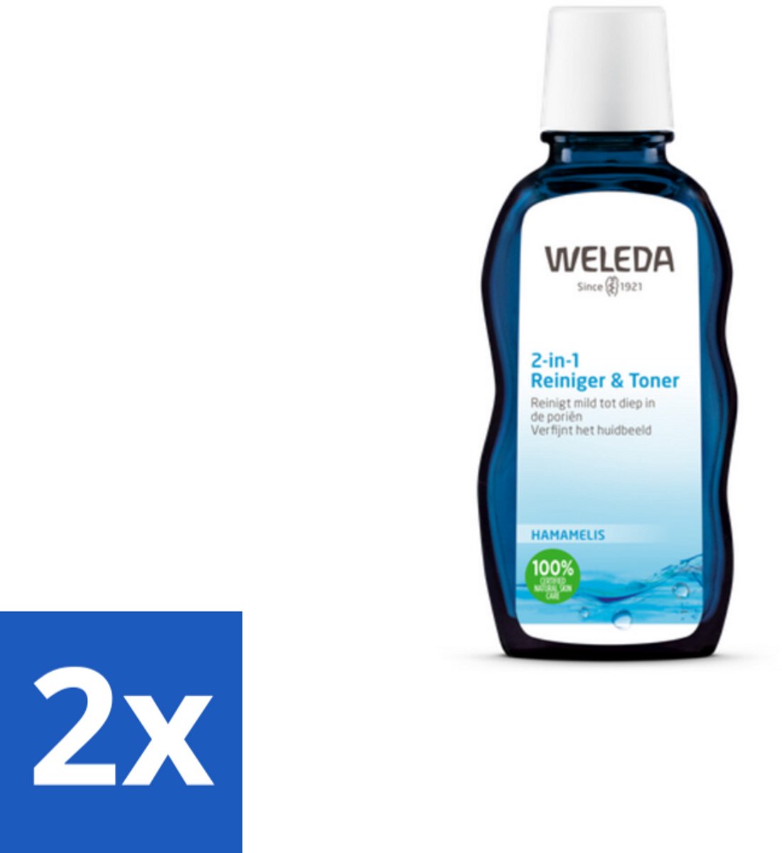 2 x WELEDA - Reiniger & Toner 2‑in‑1 - 100 ml - Reiniger - Toner - Gezichtsreiniger - 2-in-1 - Natuurlijke Reiniging