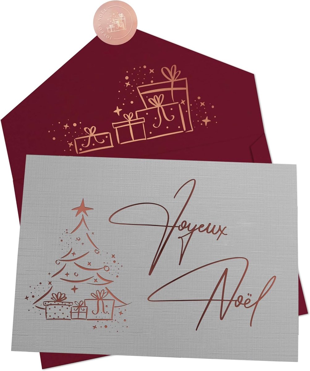 Kerstkaarten 5 stuks - kleurrijk ontwerp - feestelijk - perfect voor persoonlijke wensen - ShopVlot
