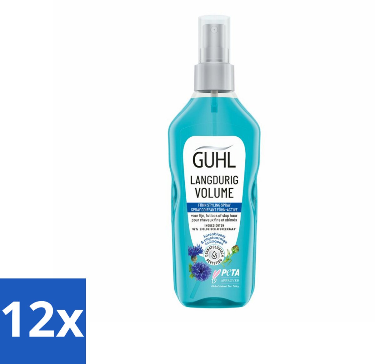 12 x Guhl - Styling Spray - Föhn Active - 125 ml - Haarspray - Volume Spray - Styling Spray - Haar Volume - Haar Fixatie
