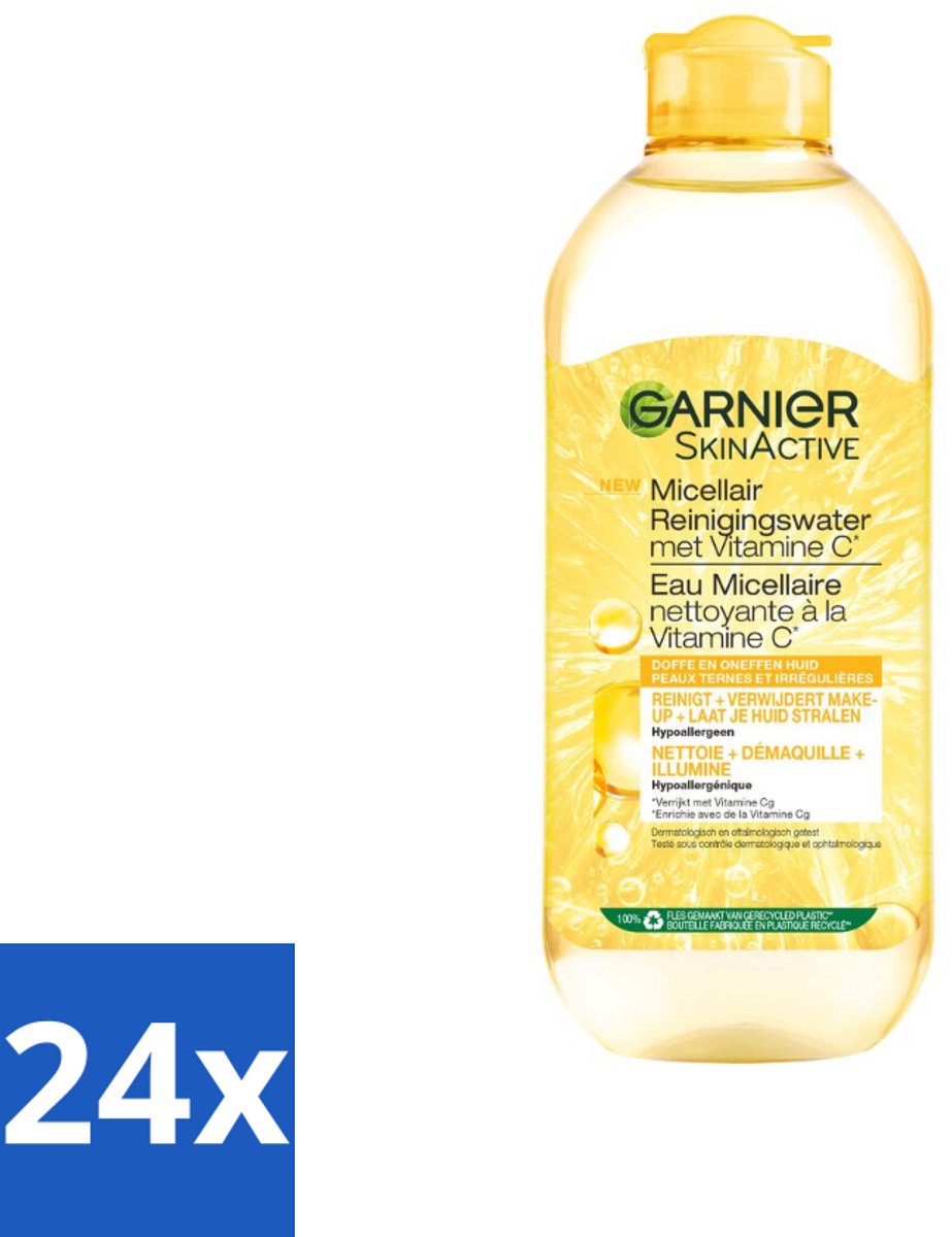 24 x Garnier - SkinActive - Micellair Water - Vitamine C - Reinigingswater - 400 ml - Micellair Water - Reinigingswater - Vitamine C - Garnier - Stralende Huid