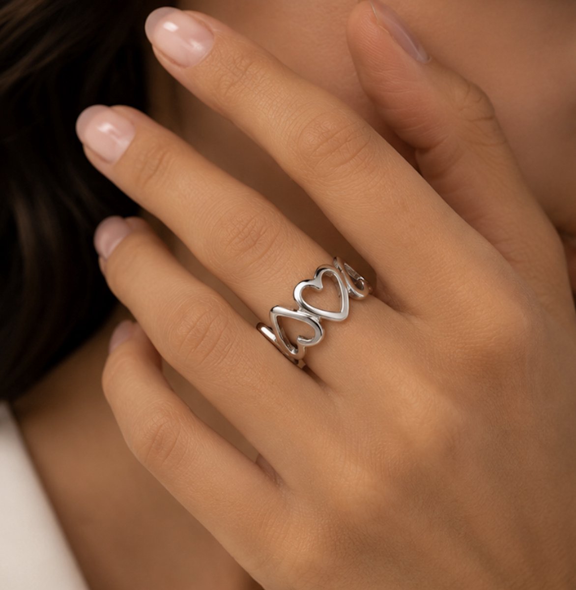 Verstelbare ring - Zilverkleurig - Verguld - Dames Ring met zirkonia - Roestvrijstalen Ringen - Sieraden – Cadeau tip – Hip - Trendy