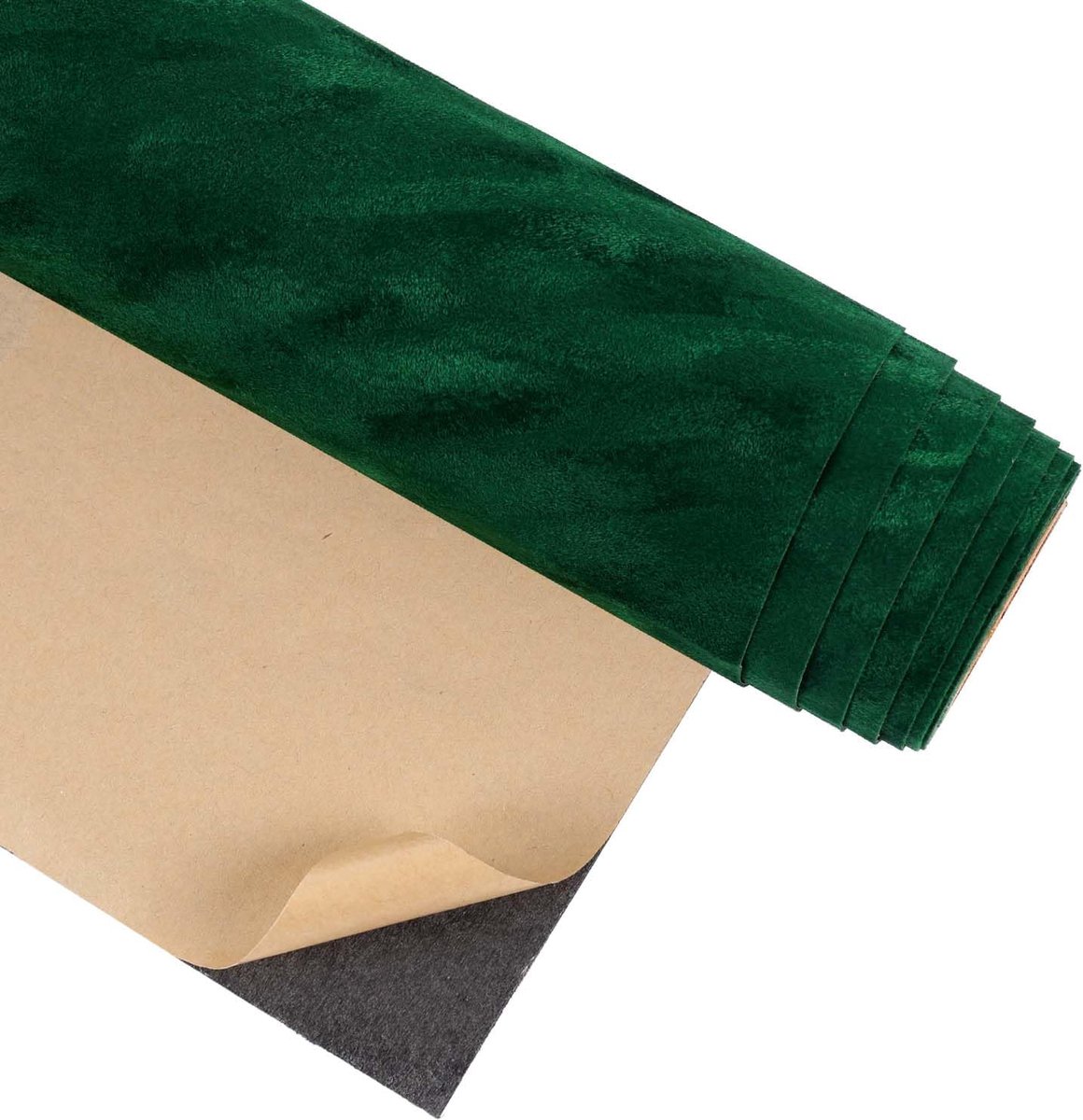 Zelfklevend behang voor meubels 30cm x 200cm - donkergroene fluwelen film - luxe uitstraling - ideaal voor sieradenlade - ShopVlot