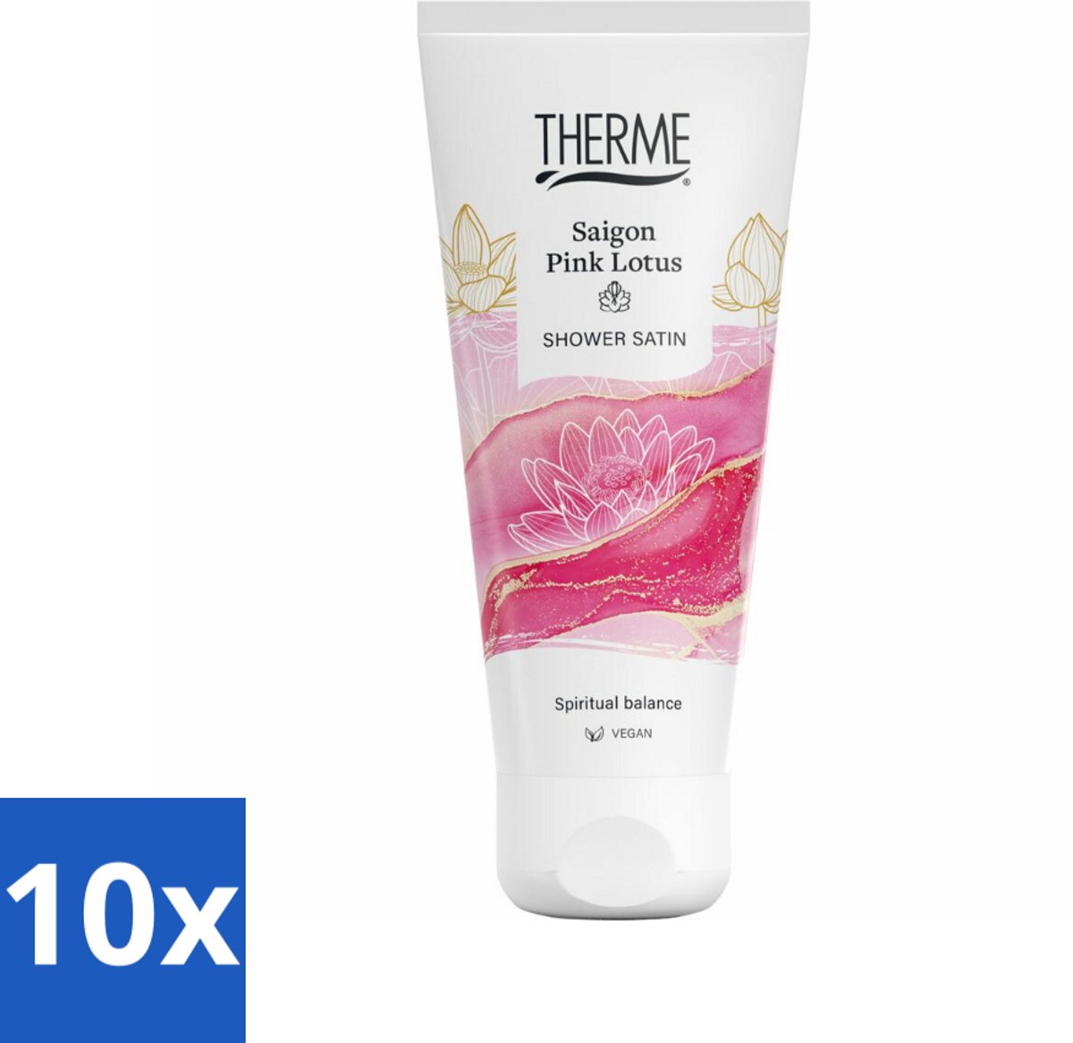 Therme - Saigon Pink Lotus - Douche Satin - Verfrissend - Verzorgend - 200ml - Bulkverpakking - 10 stuks