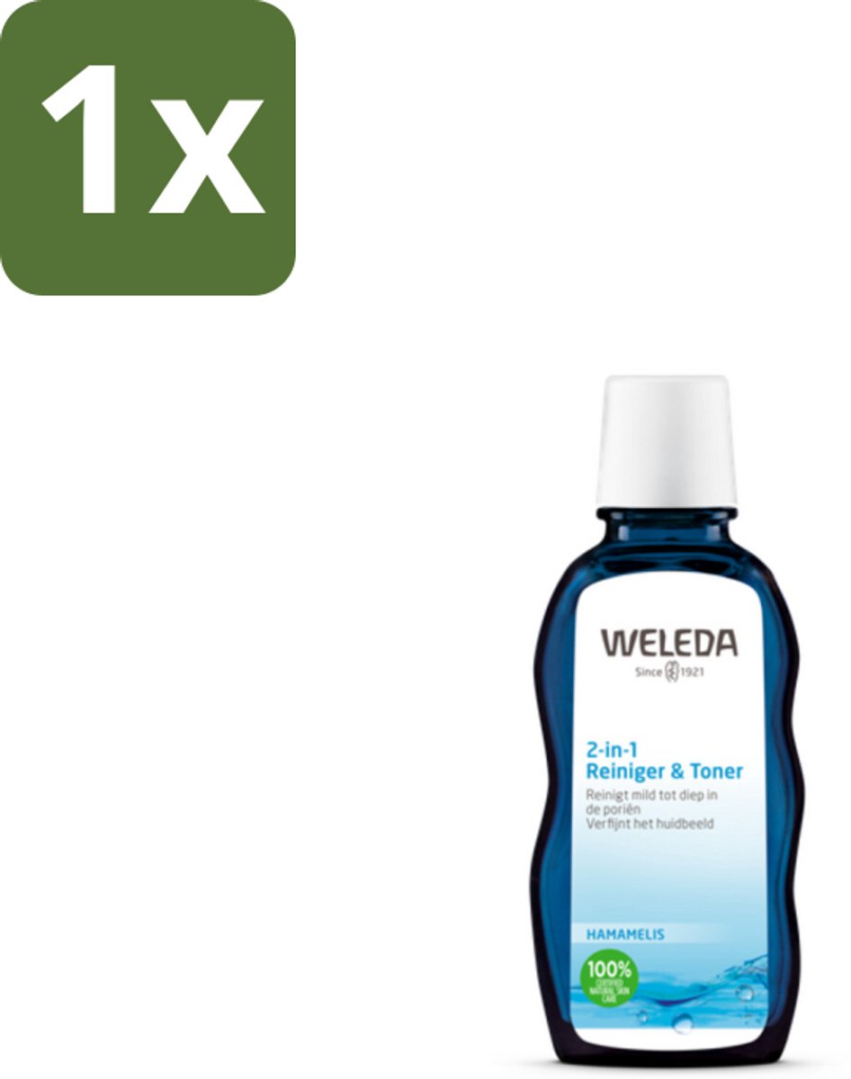 1 x WELEDA - Reiniger & Toner 2‑in‑1 - 100 ml - Gezichtsreiniger - Gezichtsverzorging - 2-in-1 - Natuurlijke Reiniger - Huidverzorging