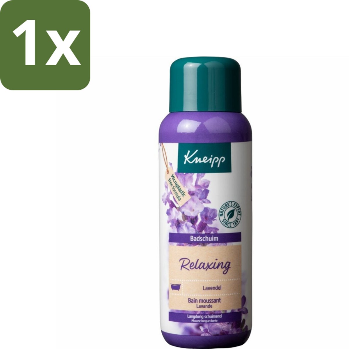 1 x Kneipp - Badschuim - Lavendel - Bloemige geur - 400 ml - Badshuim - Ontspanning - Lavendel - Kalmerend - Natuurlijk