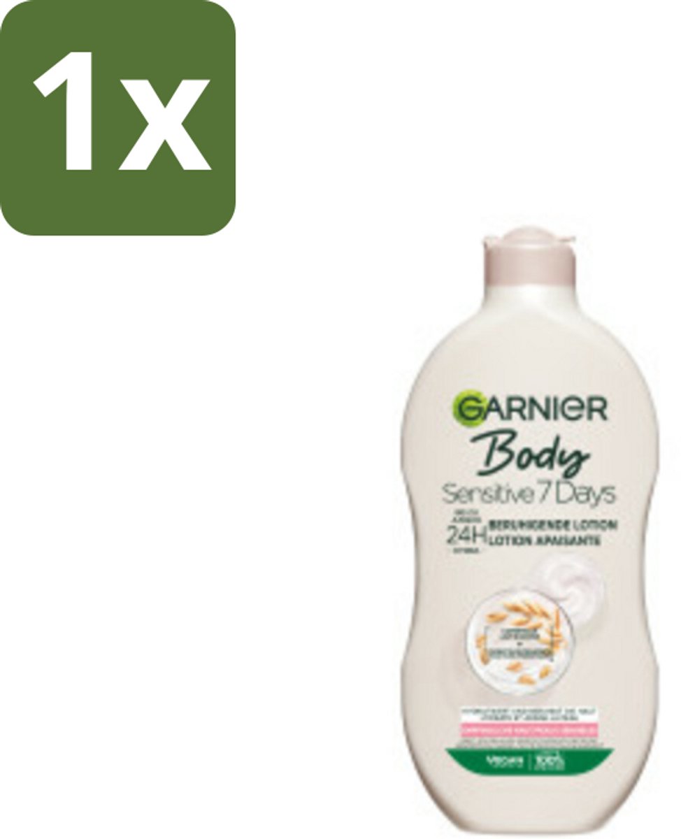1 x Garnier - Body - Bodylotion - Sensitive 7 Days - Verzachtend - Havermelk & Probiotica - 400 ml - Gevoelige Huid - Bodylotion - Havermelk - Probiotica - Hydratatie