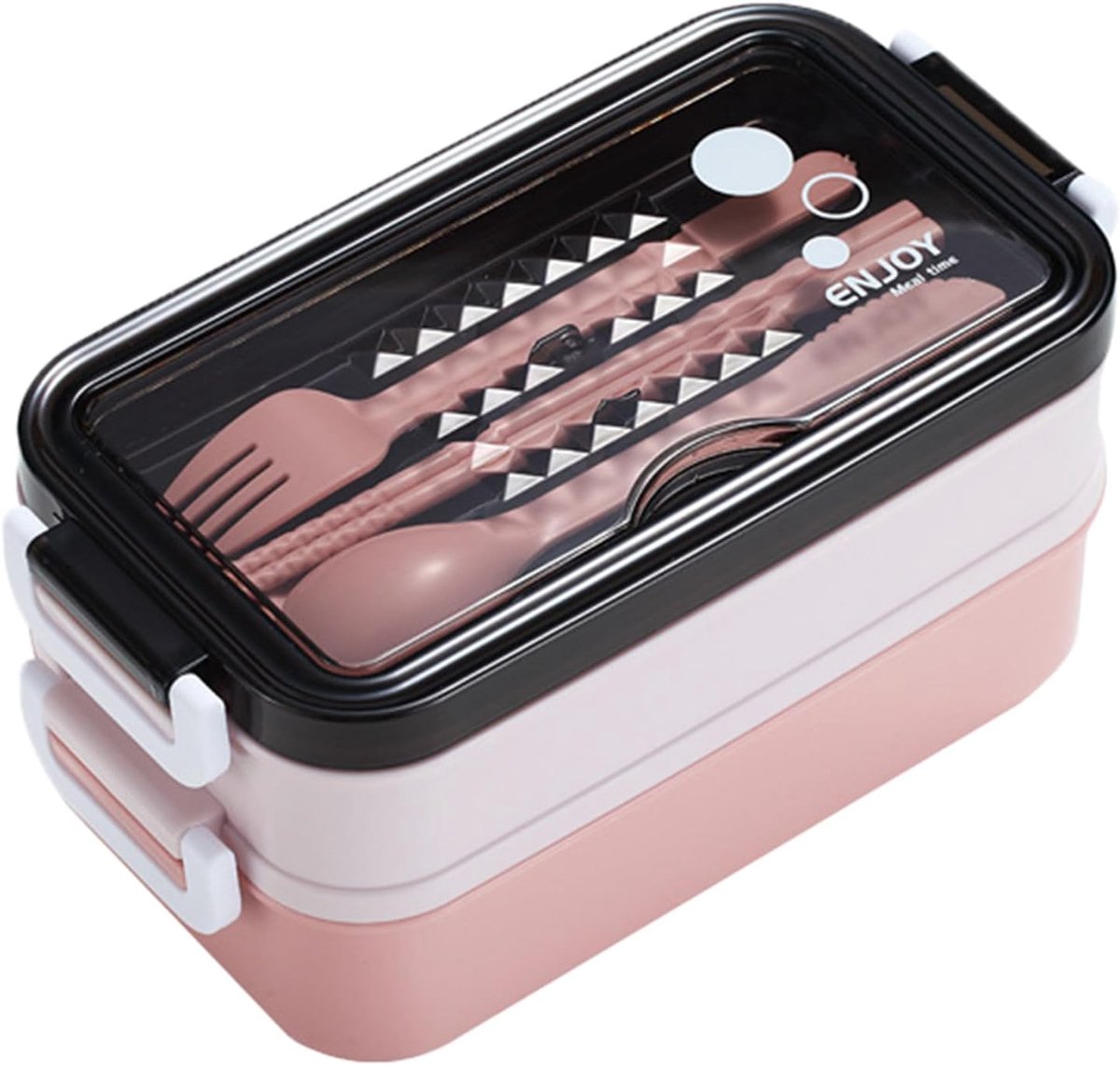 Lunchbox dubbelwandig - roestvrij staal - veilig en draagbaar - ideaal voor werk of picknick - ShopVlot
