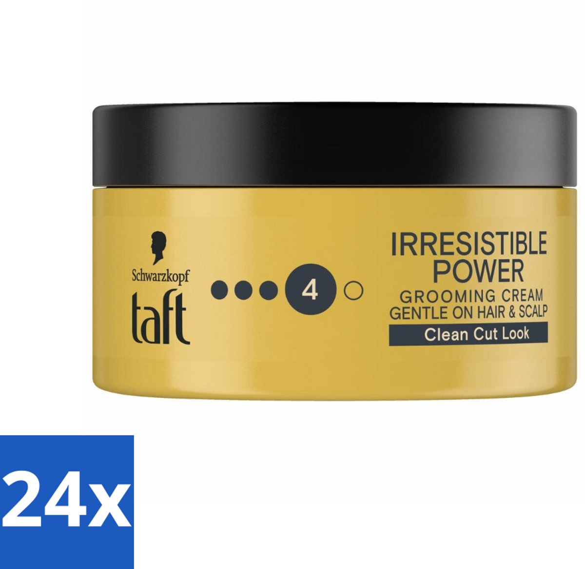 24 x Taft - Irresistible Power 4 - Grooming Cream - Gladde finish - 100 ml - Haarstyling - Haarcrème - Taft - Flexibele Hold - Natuurlijke Finish