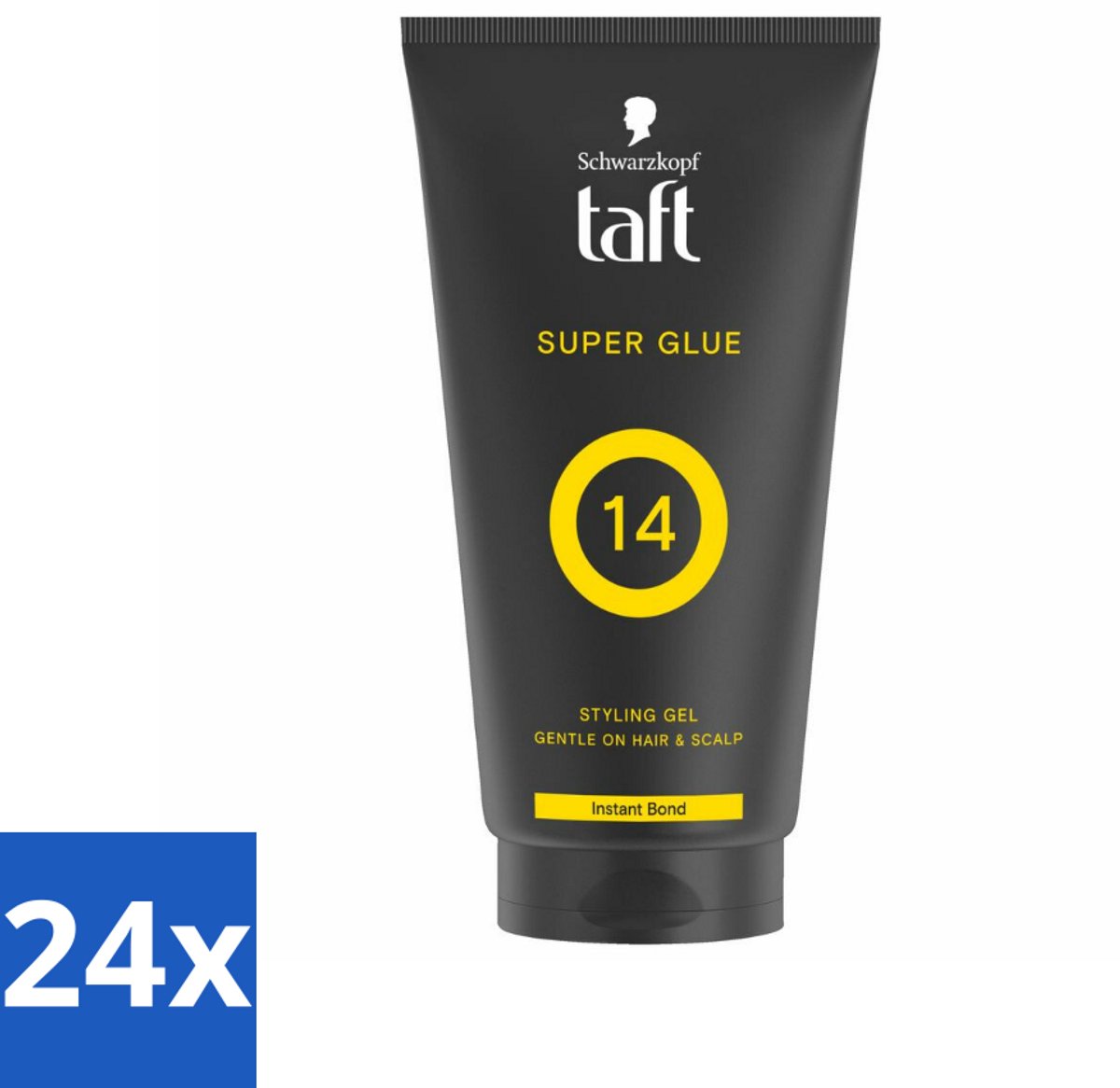 24 x Taft - Super Glue 14 - Styling Gel - Ultieme stevigheid - 150 ml - Haar Gel - Taft Super Glue - Sterke Fixatie - Haarstyling - Extreme Hold