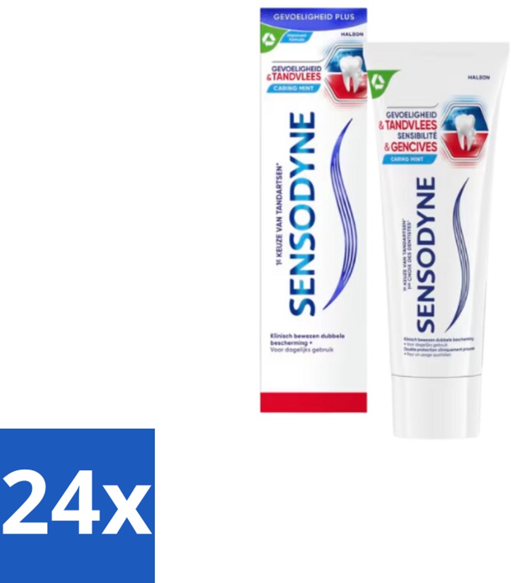 24 x Sensodyne - Tandpasta - Gevoeligheid & Tandvlees - Tandvleesverzorging - 75 ml - Tandgevoeligheid - Tandvleesproblemen - Tandpasta - Gevoelige Tanden - Tandplak