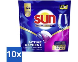 10 x Sun - Vaatwascapsules - Brilliant Shine All-in-1 - 26 capsules - Voordeelverpakking - 10 stuks
