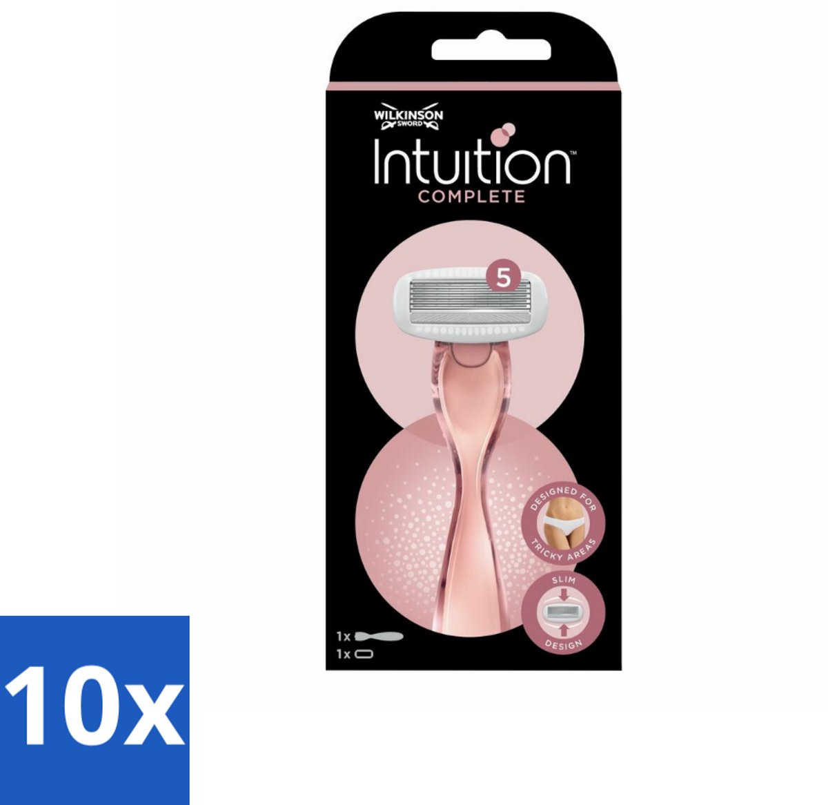 10 x Wilkinson Sword - Scheermes - Intuition Complete - Efficiënt - 1 scheermes - Scheermes Vrouwen - Huidverzorging - Gevoelige Huid - Scheren Voor Vrouwen - Comfortabel Scheren