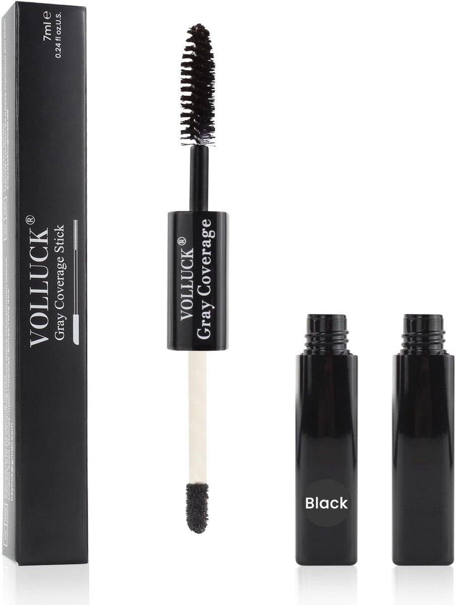 Haarmascara voor mannen en vrouwen - Natuurlijke dekking - Zwart - Eenvoudig in gebruik 5ml - ShopVlot