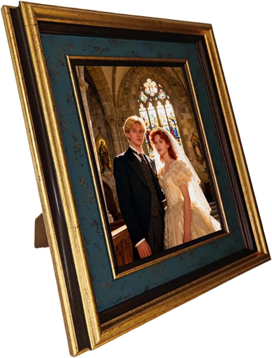 Fotolijst 25 x 20 cm - antieke distressed - elegante hars - unieke woondecoratie - ShopVlot