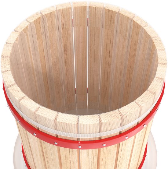 Fruitpers 30L Hout - Handmatige Fruitpers - Wijnpers - Incl. Persdoek &Drukplaat - voor Fruit Bessen Groentesap en Wijnmaken - NAIZY van NAIZY — afbeelding 3