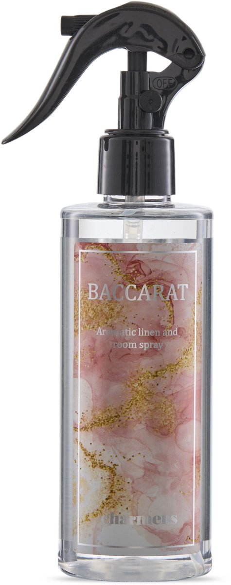 Charmens Baccarat Roomspray – Huisparfum – Interieurparfum – Huisgeur – Kamergeur – Geurverspreider – Daily Fragrance – Linnen & Textiel – Room Spray – Home Spray – Spa & Wellness – Massagesalon – Beautysalon – 250 ml