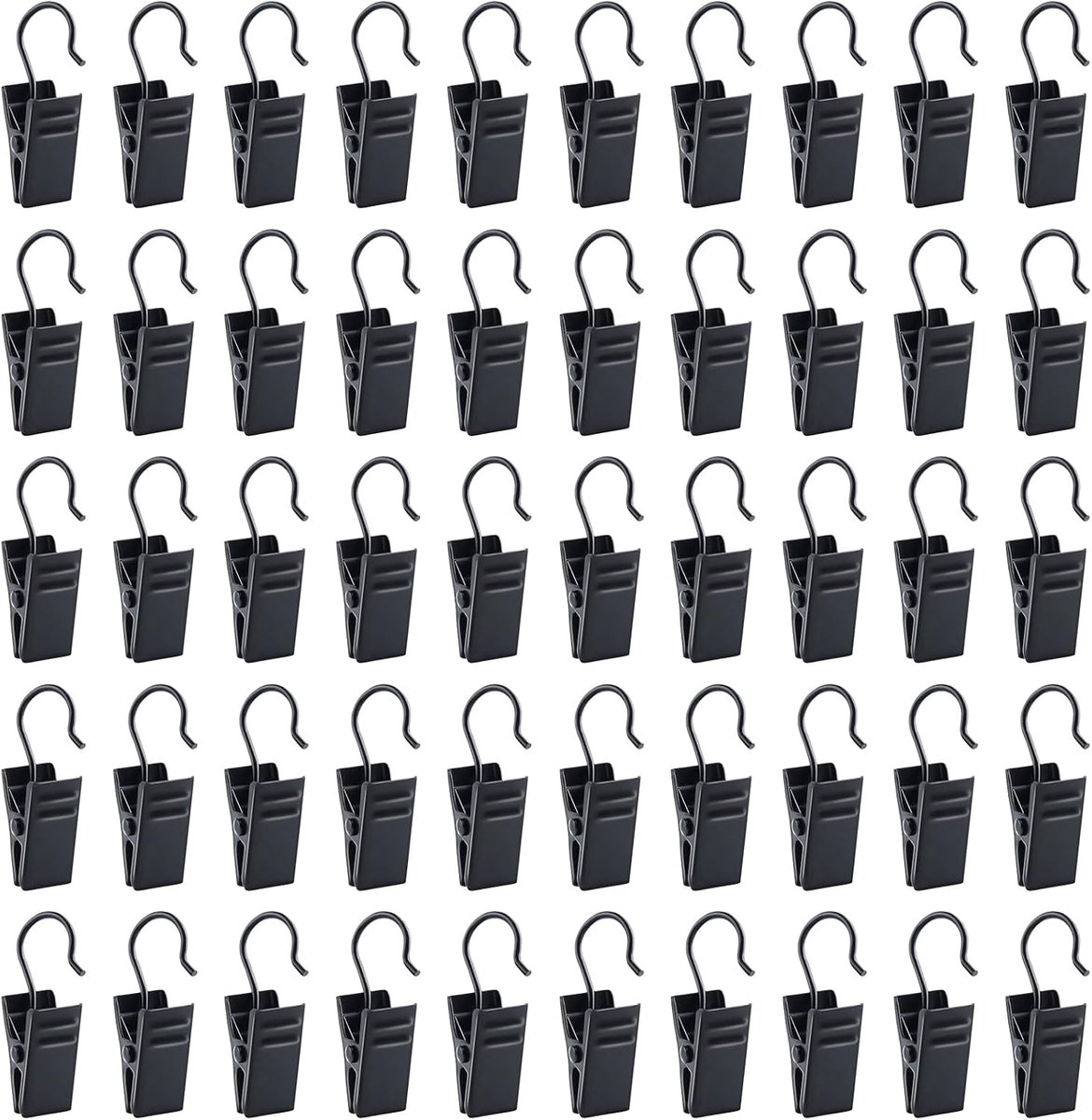 Set of 50 small curtain clips curtain hooks S hooks for hanging metal hook clips string lights clips heavy duty hooks - ShopVlot