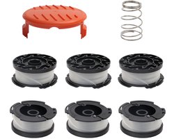 AMZSKU Set van 6 A6481 / A6485 draadspoelen voor Black & Decker grastrimmer STC1820CM, STC1820PC, STC1820EPC - ShopVlot