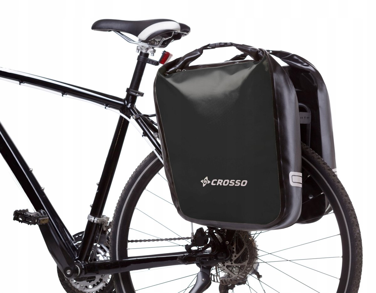 Crosso Dry 60 Fietstassen Achter - Zwart (60L, Waterdicht)