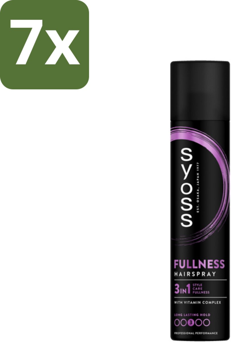 Syoss - Fullness - Haarspray - Volumineus Zonder Gewicht - 300 ml - Bulkverpakking - 7 stuks
