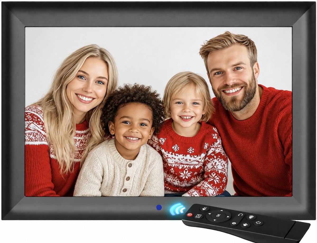 BSS® Digitaal Fotolijstje 10,1 Inch – Zonder WiFi – 1280 × 800 IPS Display – Foto's via Geheugenkaart – Automatische Rotatie – Klok, Kalender, Muziek en Video – Slaapstand