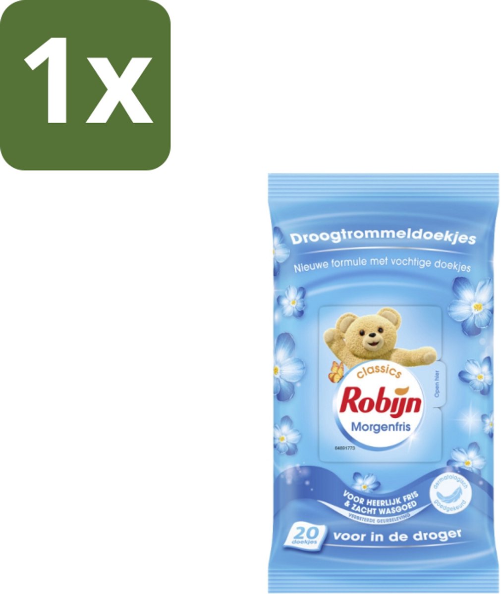 Robijn - Morgenfris - Droogtrommeldoekjes - 20 Doekjes - 1 stuk