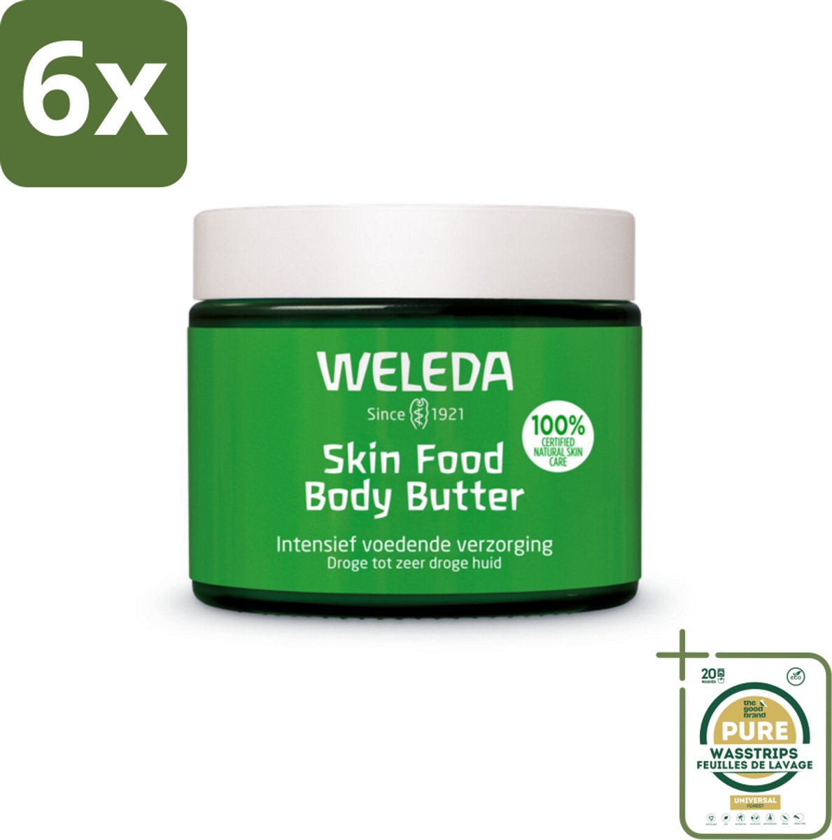 WELEDA - Body Butter - Skin Food - Droge huid - 150 ml - Voordeelverpakking - 6 stuks - Body butter - Natuurlijke ingrediënten