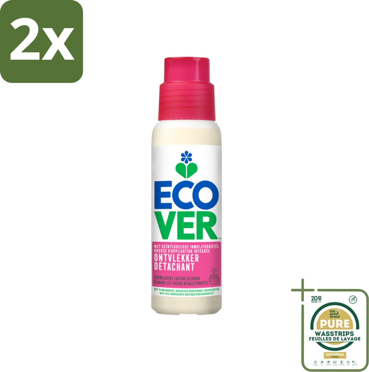 Ecover - Ontvlekkingsmiddel - 200 ml - Voordeelverpakking - 2 stuks - Biologisch afbreekbaar - Plantaardige formule