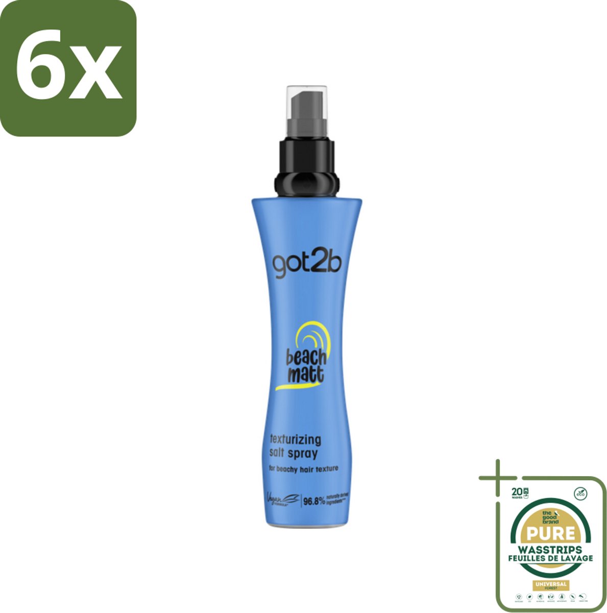 Got2B - Salt Spray - Beach Babe - 200 ml - Voordeelverpakking - 6 stuks - Textuur - Volume