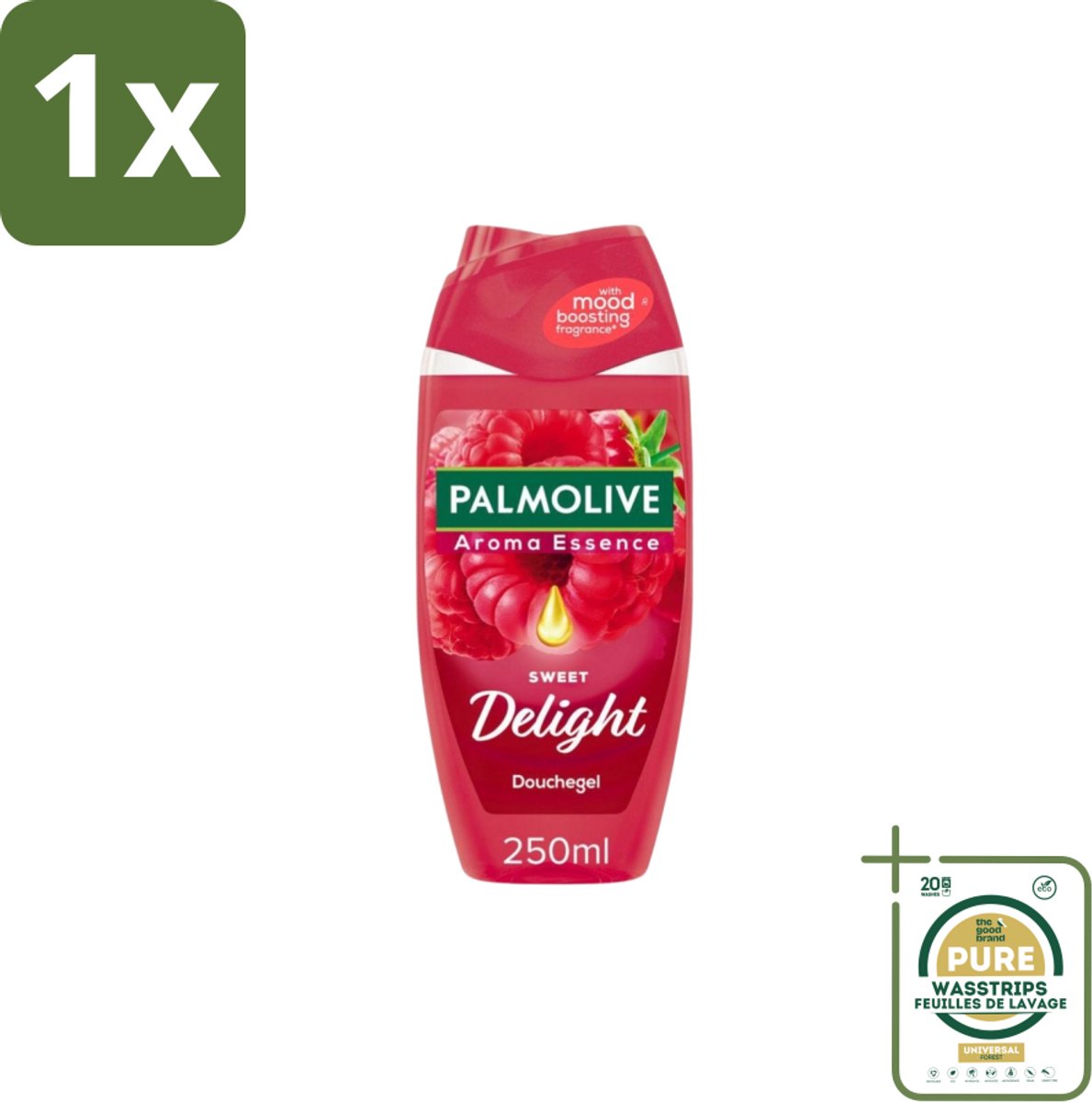 1 x Palmolive - Sweet Delight - Douchegel - Fruitige Geurbeleving - 250 ml- Douchegel - Fruitige Geur - Reiniging - Huidverzorging - Palmolive Sweet Delight
