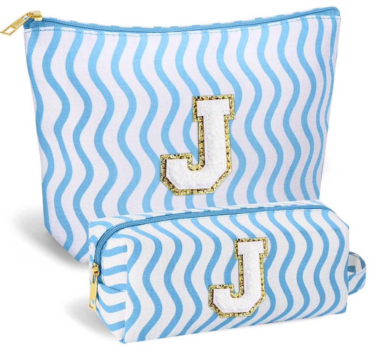 Make-uptas 2-pack - Gepersonaliseerd - Voor vrouwen en meisjes - Perfect voor reizen en cadeaus - ShopVlot