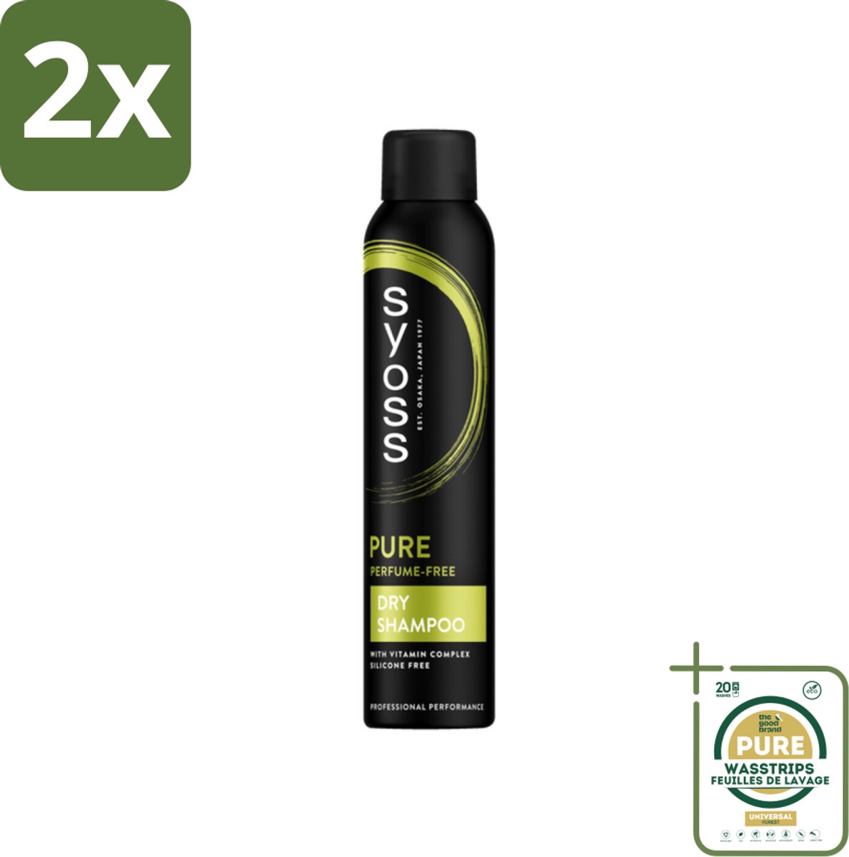 SYOSS - Pure Fresh Droogshampoo - Shampoo - Langdurige Styling - 200ml - Voordeelverpakking - 2 stuks - Haarverzorging - Sjoss