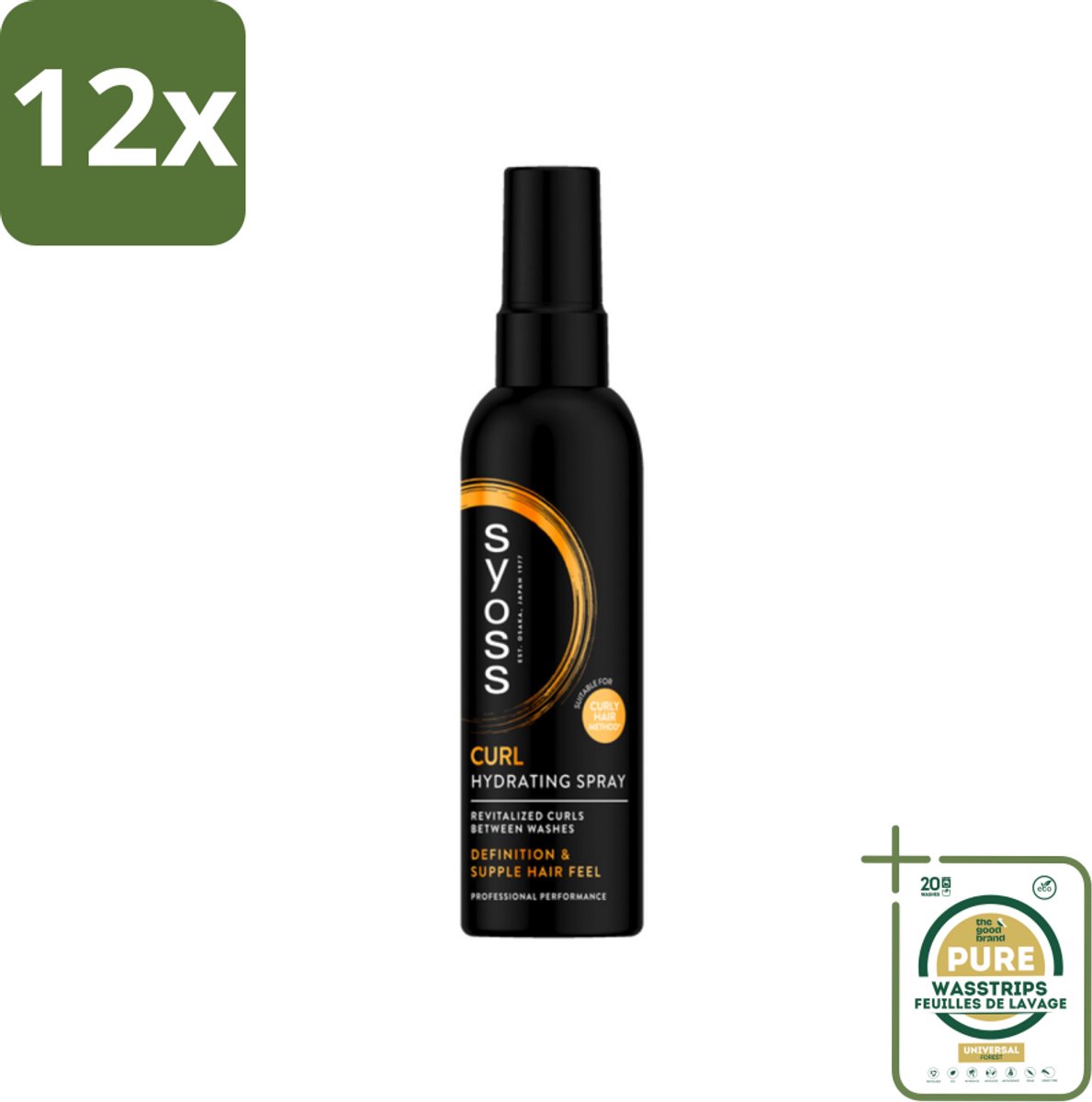 Syoss - Curls - Haarspray - Veerkrachtige Krullen - 150 ml - Voordeelverpakking - 12 stuks - Pluisvrij haar - Vitaminecomplex